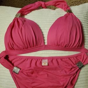 Venus pink halter bikini ,10D